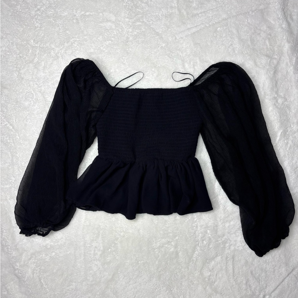 Guess Black Textured Top